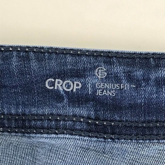 Lane Bryant Genius Fit Crop Jeans Women's Plus Size 22 Distressed Stretch - Picture 10 of 11